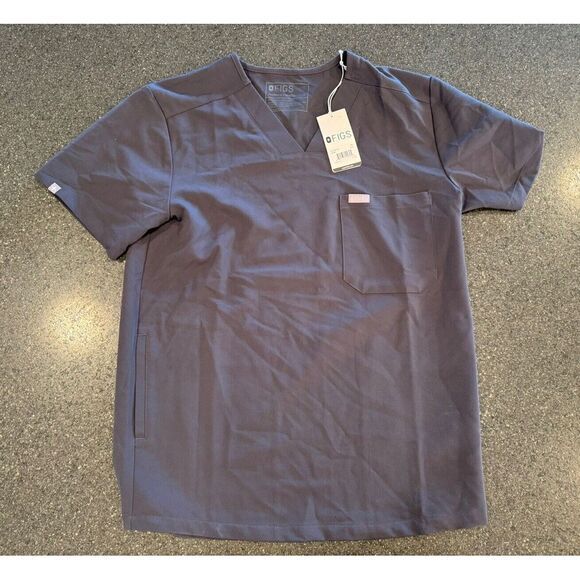 NEW‎ Figs Gray Womens Scrub Top Size XS - Picture 1 of 3